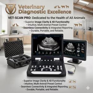 Escáner de Ultrasonido Veterinario Portátil de Alta Resolución de 15 Pulgadas, Larga Duración de la Batería, Máquina para Pruebas de Embarazo en Animales, Fabricante - Product Image 6