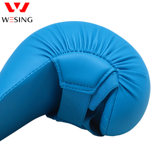 Wesing WKF Approved <strong>Karate</strong> Mitts Pu Leather <strong>Karate</strong> <strong>Gloves</strong> Without Thumb - Product Image 2