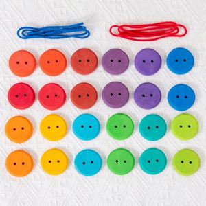 12Pcs Stacking Toy Large <b>Rainbow</b> Building Blocks <b>Wooden</b> for Kids Montessori Educational Toys - Product Image 6