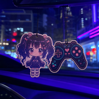 Individueller Kawaii-Charakter Auto-Lufterfrischer im Anime-Stil, Gestanzter Lufterfrischer, OEM Kundenspezifischer Cartoon-Papier-Lufterfrischer zum Aufhängen, Großhandel