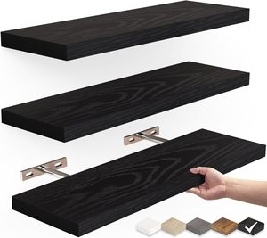 Taille personnalisable Étagère moderne <span class=keywords><strong>murale</strong></span> déflecteur droit Étagères à livres flottantes en bois Rangement de la maison pour étagère à livres <span class=keywords><strong>murale</strong></span> - Product Image 4