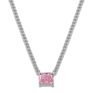 Collar de Lujo con Colgante de Cristal en Forma de Gota de Agua, Corazón Cuadrado y Cadena de Serpiente de Acero Inoxidable con Circonitas para Mujer, Ideal para Aniversario - Product Image 1
