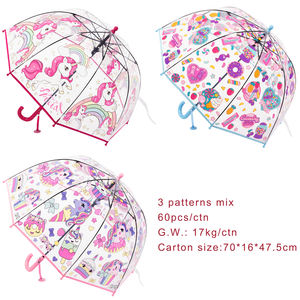 आरएसटी गुआंगज़ौ थोक बच्चों सस्ते छाता नई गुंबद 19 इंच छोटे आकार स्पष्ट गेंडा छाता - Product Image 6