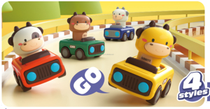 Nuovissimo bel veicolo giocattolo 4 stili Mix Cartoon Press simpatici animali giocattolo immagine <span class=keywords><strong>auto</strong></span> giocattolo giocattolo per bambino - Product Image 4