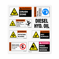 Étiquettes de sécurité personnalisées pour équipements lourds, avertissements de danger, autocollants de précaution, autocollants de danger pour machines de construction, autocollants pour ateliers industriels