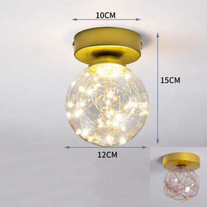 Plafonnier LED en forme de boule de verre, design moderne, <span class=keywords><strong>ciel</strong></span> étoilé, nuit G9, Lustre pour chambre d'enfant, escalier, cuisine, <span class=keywords><strong>luminaire</strong></span> décoratif de plafond - Product Image 3