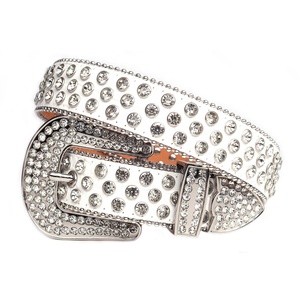 <span class=keywords><strong>Cintura</strong></span> di strass con diamanti occidentali con borchie di coccodrillo in pelle di coccodrillo per ragazza - Product Image 2