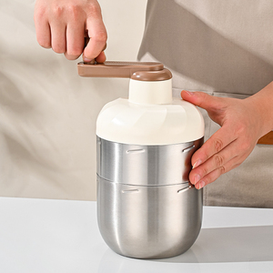 Máquina Manual para Hacer Hielo, Trituradora de Hielo Casera, Acero Inoxidable 304, Gran Capacidad, Caja de Hielo Desmontable, Máquina para Hacer Conos de Nieve - Product Image 1