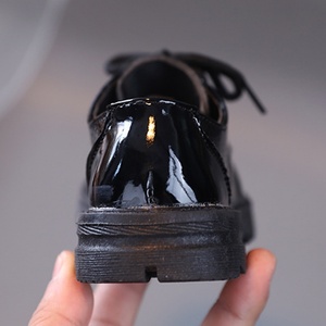 Scarpe in pelle sintetica per ragazzi primavera e autunno nuovo stile Britain All-match nero alla moda per bambini - Product Image 6