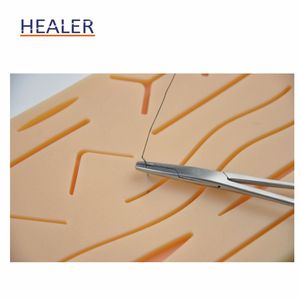 Almohadilla <span class=keywords><strong>de</strong></span> Silicona para Sutura Quirúrgica con Malla para <span class=keywords><strong>Heridas</strong></span>, Suave, Duradera, Color Piel, 18x12cm, para Entrenamiento Médico en Escuelas <span class=keywords><strong>de</strong></span> Medicina - Product Image 4