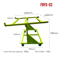 Chariot de transport à quatre roues Speedone FBYS-D2 pour la fabrication de petites pièces en fer, avec plateau basculant, idéal pour le transport de granit et de marbre (OEM Fujian)