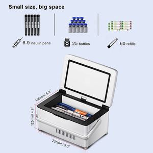 Draagbare <span class=keywords><strong>mini</strong></span>-vriezer met onderaan geplaatste vriezer, reiskoffer, digitale thermostaat (0-18 LCD display), op batterijen, voor gebruik in auto en hotel - Product Image 4