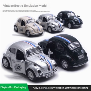 Modellino Auto Vintage Beetle in Lega Metallica con Porte Apribili, Espositore per Decorazione Torte, <span class=keywords><strong>Scala</strong></span> <span class=keywords><strong>1</strong></span>:<span class=keywords><strong>43</strong></span> - Product Image 2