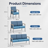 Ensemble de sièges pour hall d'hôpital commercial, canapé de réception en cuir de qualité médicale pour salle d'attente, fauteuil de clinique, OEM ODM