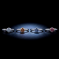 Bague de mariage classique en argent sterling 925 incrustée de moissanite couleur D VVS1 1 carat, à bras droit et 4 griffes, pour femme