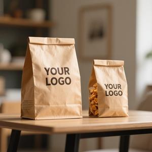 Classic Kraft <b>Paper</b> Bag Hot Stamping Custom Logo <b>Biodegradable</b> <b>Paper</b> Bag With Twisted Handles For Bakery Cookies Packaging - Product Image 4
