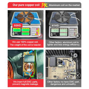 เตาแม่เหล็กไฟฟ้า2หัวเตา3500W ในตัวเตาแม่เหล็กไฟฟ้าแบบเหนี่ยวนำคู่ - Product Image 5