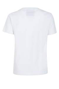 Mode de luxe 100% coton col rond côtelé coupe régulière t-shirt blanc à manches courtes - Product Image 2