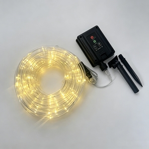 Guirnalda de Luces <span class=keywords><strong>LED</strong></span> Solares con Tubo de PVC, IP44 Impermeable, <span class=keywords><strong>Manguera</strong></span> Flexible, 8 Modos de Iluminación, Encendido/Apagado Automático, Fácil Instalación con Estaca para Tierra, para Exteriores - Product Image 1