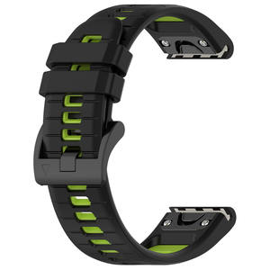 Bracelets de poignet en silicone de qualité supérieure RYB bicolores pour Garmin Insintct 2 Forerunner 955 <span class=keywords><strong>Fenix</strong></span> <span class=keywords><strong>7</strong></span> <span class=keywords><strong>Epix</strong></span> 2 20 mm 22 mm 26 mm - Product Image 2