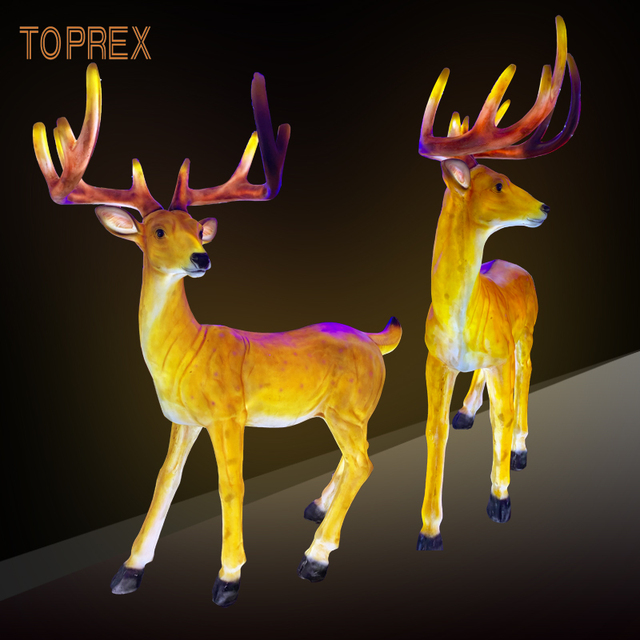 Customizable IP65 Waterproof Resin Craft Deer Sculpture Decorative Lights for Indoor and Outdoor Use