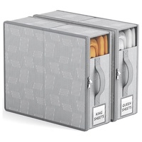 Organiseurs de draps en tissu Oxford avec fermeture éclair, nouveau design, pliables, grande fenêtre transparente, imperméables, rangement de vêtements, armoire