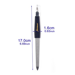 2 trong 1 móng tay tập tin kim loại hình chữ V ngã ba đôi đã kết thúc nhựa màu đen xử lý kim loại lớp biểu bì Pusher và móng tay tập tin - Product Image 5