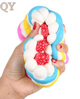 QY Juguete Squishy Pastel De Fresa PU Rebound Lento Antiestrés Fidget OEM Al Por Mayor
