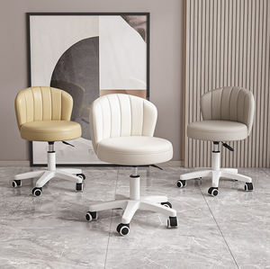 Tabouret de pédicure bleu pour salon de beauté moderne Chaise de technicien de pédicure à ongles avec roues à rotation hydraulique - Product Image 1