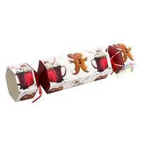 Personalizado de lujo de Navidad dulces galletas dulce barra vacía Chocolate papel embalaje caja de regalo con cinta