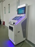Kiosco de escaneo de documentos, Autoservicio de pantalla Dual, copia e impresión, con escáner A4 y impresora A4