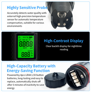 Nouveau Testeur Numérique d'<span class=keywords><strong>Eau</strong></span> 7-en-1 2026 pour Aquarium : PH, TDS, EC, <span class=keywords><strong>Sel</strong></span>, Hydroponie, ORP, S.G. Mètre - Product Image 5