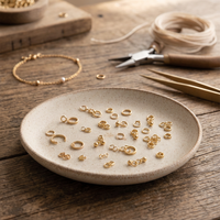 Connecteurs magnétiques personnalisés dorés pour la fabrication de colliers, bracelets et boucles d'oreilles