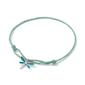 New Summer <strong>Dragonfly</strong> Zircon Orthodox Silver Plated Cross Shape Adjustable <strong>Bracelet</strong> for Men Women Drip Oil Insect Hand Jewelry - Product Image 5