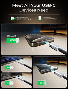 PD60W 1 2 3 M USB Tipo C Cable de carga rápida para Samsung S20 S10 Huawei P40 Mate 30 Xiaomi Mi 10 Cable de cargador de teléfono móvil - Product Image 3