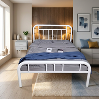 JYLG005 #   Sommier à ressorts Queen Size en acier KD, hauteur réglable, style simplicité moderne, pour appartement et usage hospitalier
