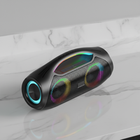 Altavoz Portátil con Luz LED RGB de 30 W x 2 con Batería Recargable e Impermeabilidad IPX5, Ideal para Uso en Interiores y Exteriores