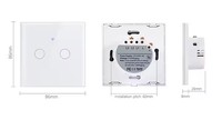 Interrupteur mural intelligent Matter Smart Touch EU UK 1 2 3 4 Gang WiFi, contrôle vocal à distance par Alexa Google Homekit, sans neutre