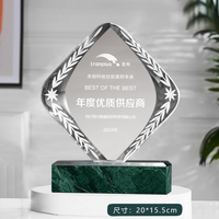 WZ vente en gros personnalisé haute quantité K9 cristal trophée marbre Base prix trophées médailles Plaques avec technique de sculpture gravée