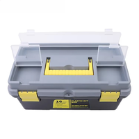 Boîte à outils portable en plastique PP JOEPON de 16 pouces avec plateau, étanche, logo OEM personnalisé, étui de rangement pour quincaillerie, vente en gros