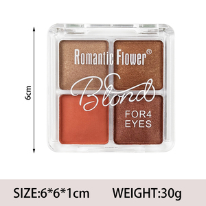 Nouveau modèle Palette de fards à paupières fabricant en usine 4 couleurs Palette de fards à paupières scintillants maquillage vegan label privé Palette de fards à paupières personnalisée - Product Image 6