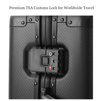 Valise en alliage d'aluminium durable avec serrure TSA, valise rigide imperméable pour les voyages d'affaires en avion
