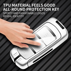 Funda de cuero de aleación de Zinc de alta <span class=keywords><strong>calidad</strong></span> para llave de coche para Volkswagen Vw Cc Passat B6 B7 Passat 3C Cc accesorios de llavero con logotipo de coche - Product Image 3