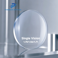 Verres de lunettes unifocaux en résine Pioneer Optical 1.499/1.56/1.60/1.67/1.74 HMC HC avec protection anti-lumière bleue (Blue Cut) pour lunettes ophtalmiques