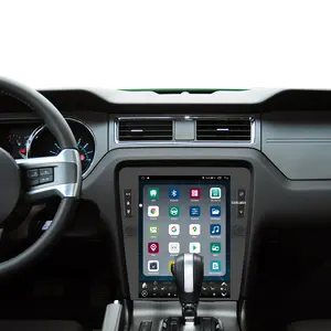 Layar gaya tesla 12.1 inci, pemutar navigasi GPS mobil quad core android pengganti dasbor untuk Ford Mustang 2010-2014