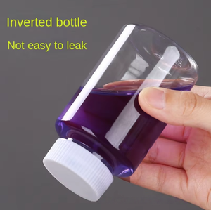 Bottiglia di plastica trasparente PET flacone per capsula pillola caramella reagente cosmetico in polvere solida medicina con coperchio a vite - Product Image 3