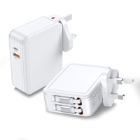 Cargador de Pared Retráctil para Portátil HNT de 65W con Cable USB de 2.6 Pies, IOS+ y Cable Dual Tipo C, 4 en 1, Carga Rápida Portátil para iPhone
