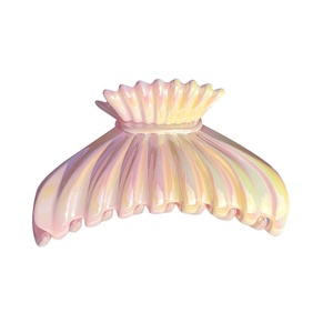 Pince à Cheveux Nœud Queue de Sirène Dégradée de Haute Qualité, Couleur Bonbon Irisée, Pince Requin pour Coiffure Demi-attachée, Vente en Gros - Product Image 5