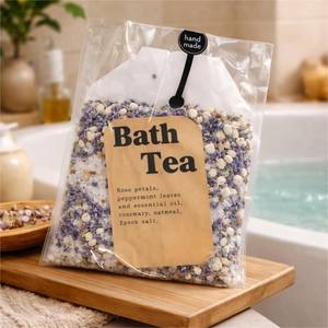 Sachets de thé de <span class=keywords><strong>bain</strong></span> floraux faits à la main S&Soak avec des sels de l'Himalaya et de la mer Morte, des huiles essentielles, utilisation en spa pour tous les âges - Product Image 1