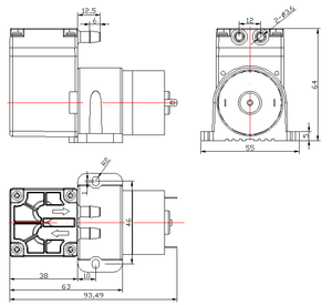 Bomba de Diafragma Eléctrica de Baja Presión, Bomba de Aire Silenciosa de Tamaño Pequeño para la Industria Automotriz, Dispensador de <span class=keywords><strong>Aerosol</strong></span> - Product Image 3